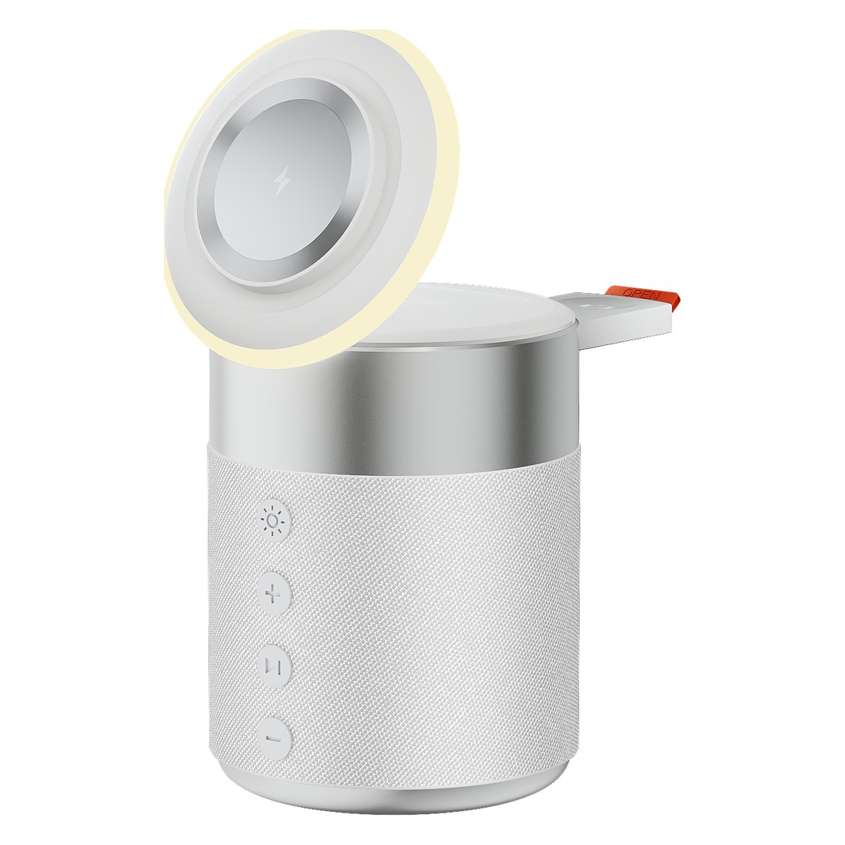 WCH-102 (HT-557) 3-in-1 Flip-Lid Charging Station & Bluetooth Speaker